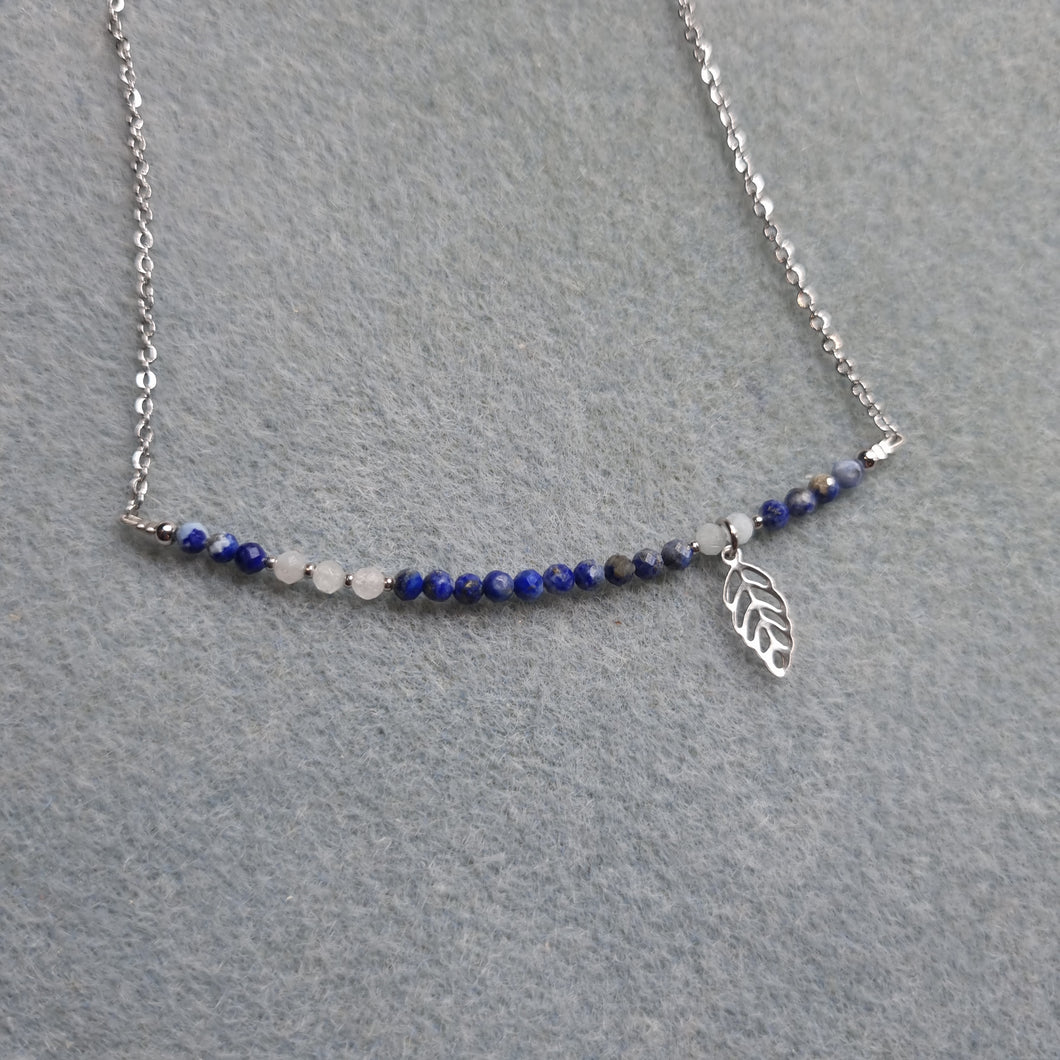 Chaîne de cheville Lapis Lazuli et Morganite