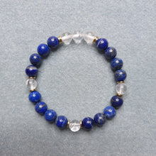 Charger l&#39;image dans la galerie, Bracelet Intuition Lapis lazuli et Cristal de roche
