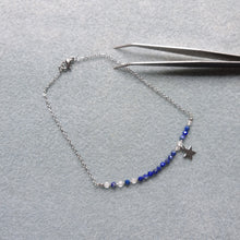 Charger l&#39;image dans la galerie, Chaîne de cheville Lapis Lazuli et Cristal de roche
